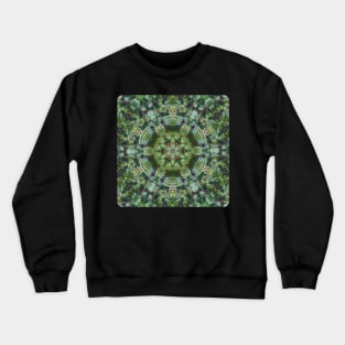 Shades of Green Kaleidoscopic Mandala Number 1 Crewneck Sweatshirt